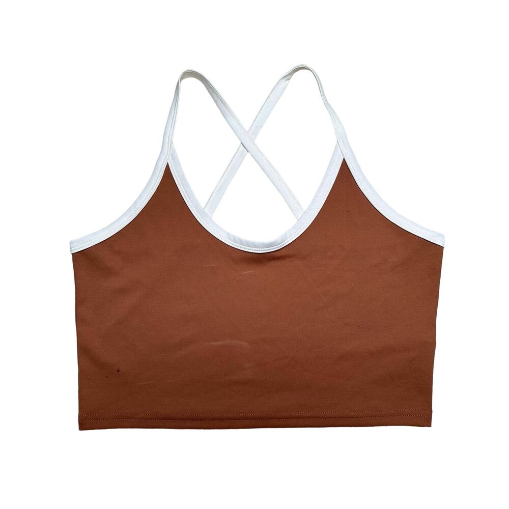 SHEIN: Rust Cropped Cross Back Crop Top